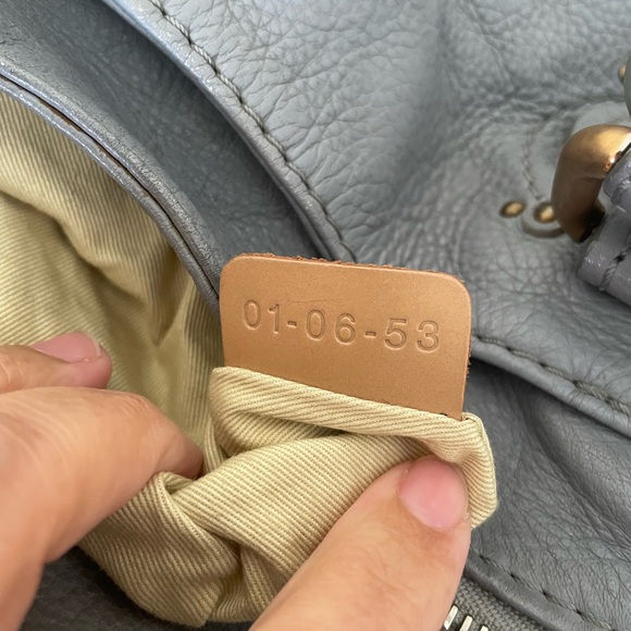 Gray Leather Handbag - Picture 6 of 7